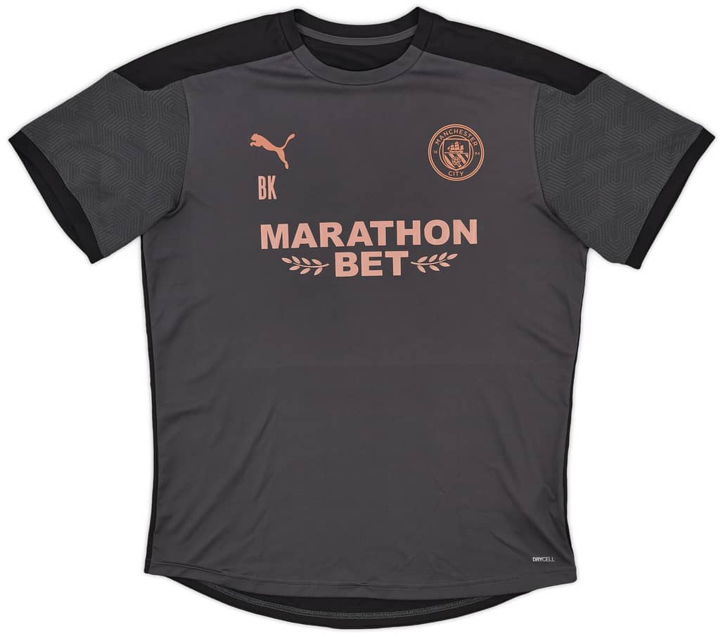 2019-20 Manchester City Staff Issue Puma Training Shirt 'BK' - 10/10 - (XL)