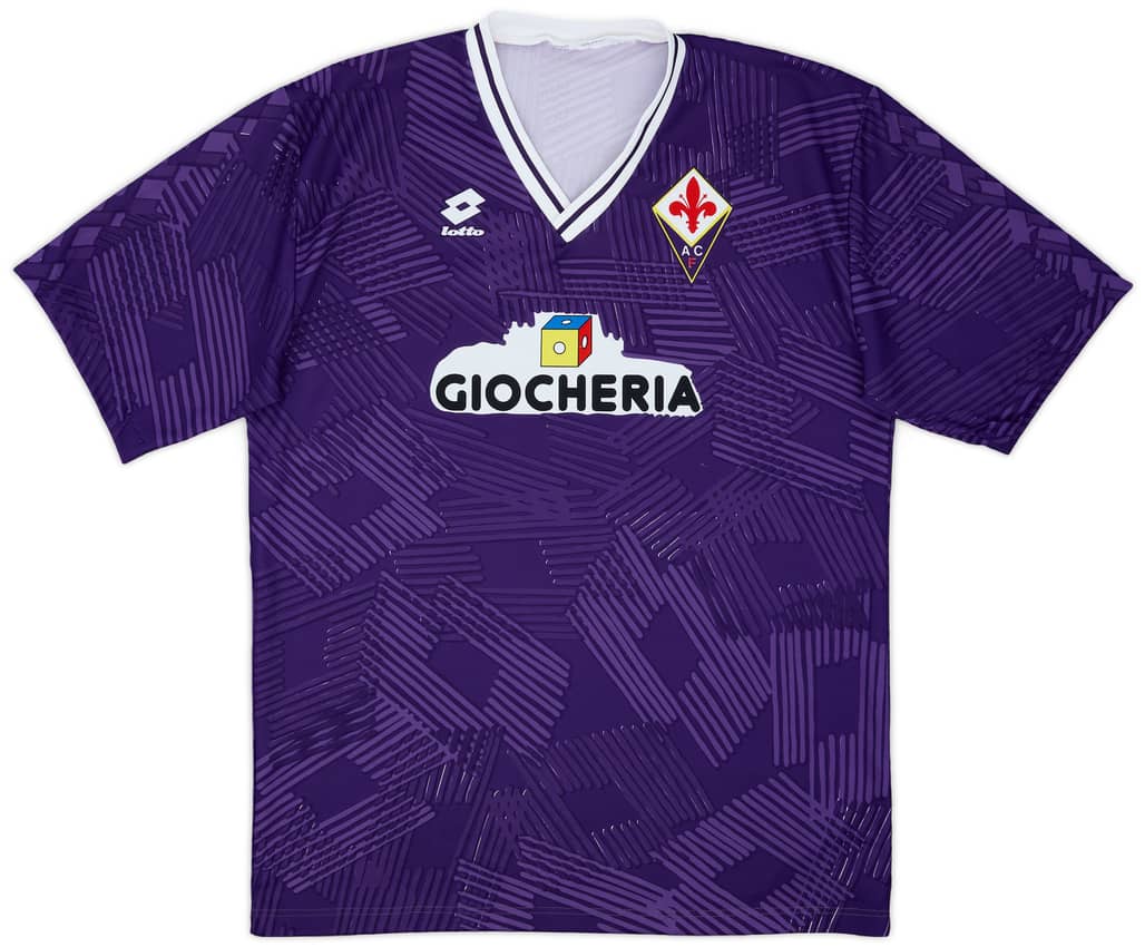 1991-92 Fiorentina Home Shirt - 6/10 - (L)