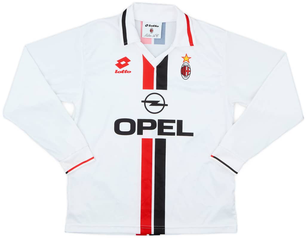 1995-96 AC Milan Basic Away L/S Shirt - 8/10 - (S.Boys)