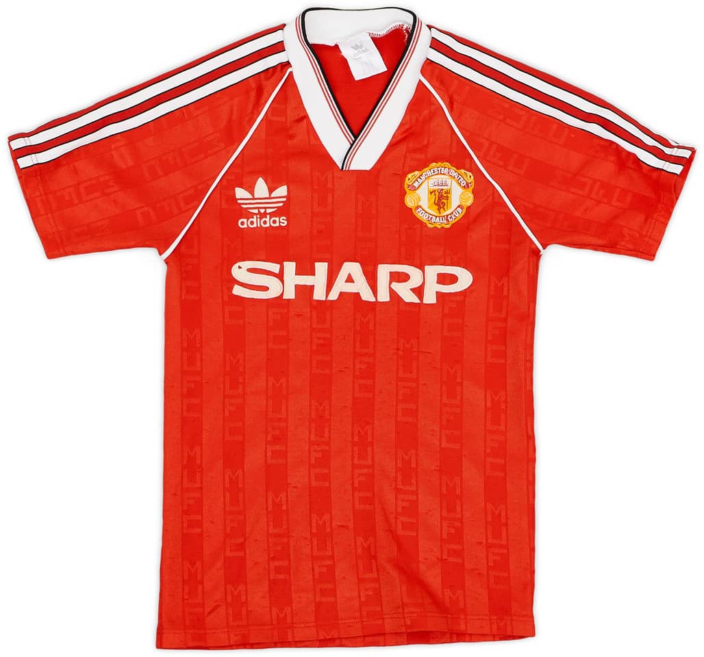 1988-90 Manchester United Home Shirt - 7/10 - (Y)