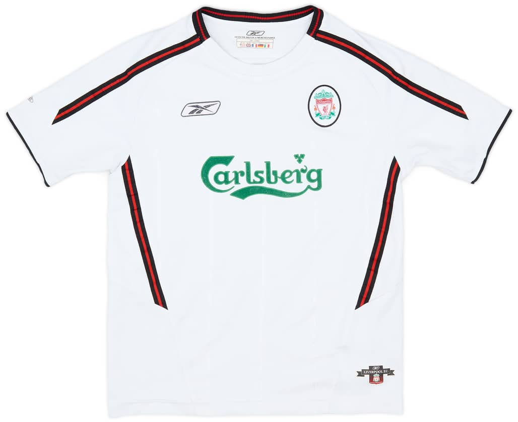 2003-04 Liverpool Away Shirt - 8/10 - (L.Boys)
