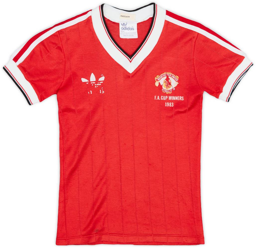 1983 Manchester United 'FA Cup Winners' Home Shirt - 4/10 - (S.Boys)