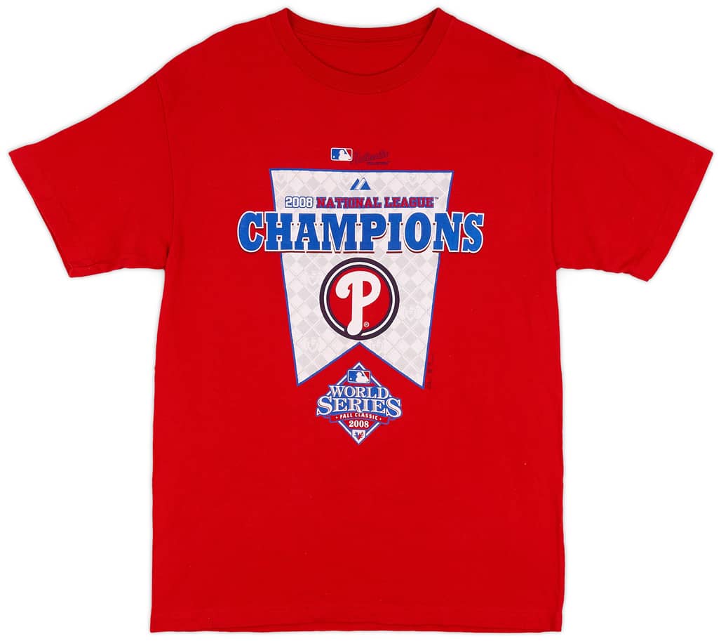 2008 Philadelphia Phillies National League Champions Majestic Tee - 8/10 - (M)
