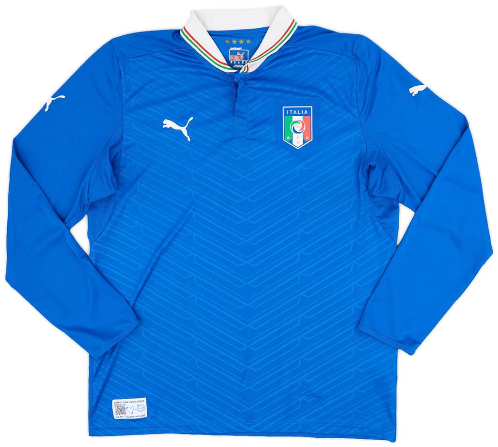2012-13 Italy Home L/S Shirt - 8/10 - (XL)