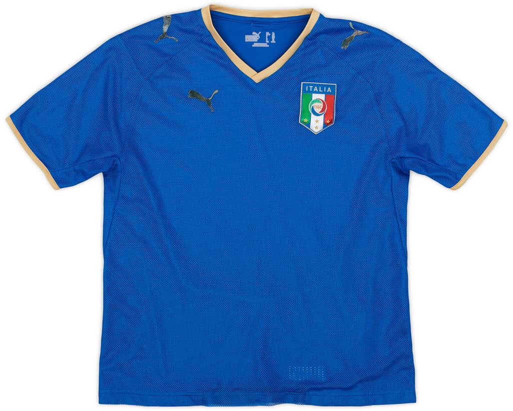 2007-08 Italy Home Shirt - 4/10 - (XL.Boys)