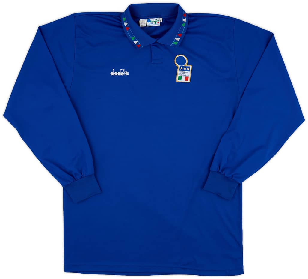 1992-93 Italy Home L/S Shirt - 9/10 - (L)