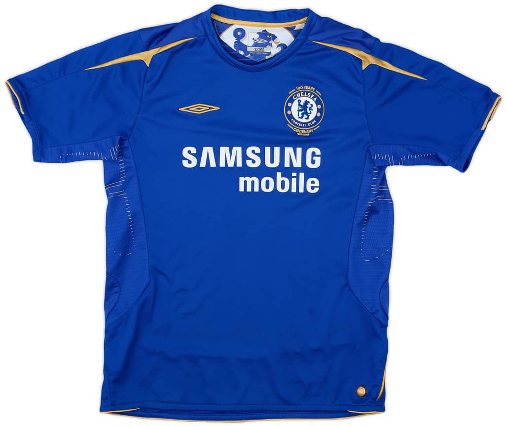 2005-06 Chelsea Centenary Home Shirt - 9/10 - (L.Boys)