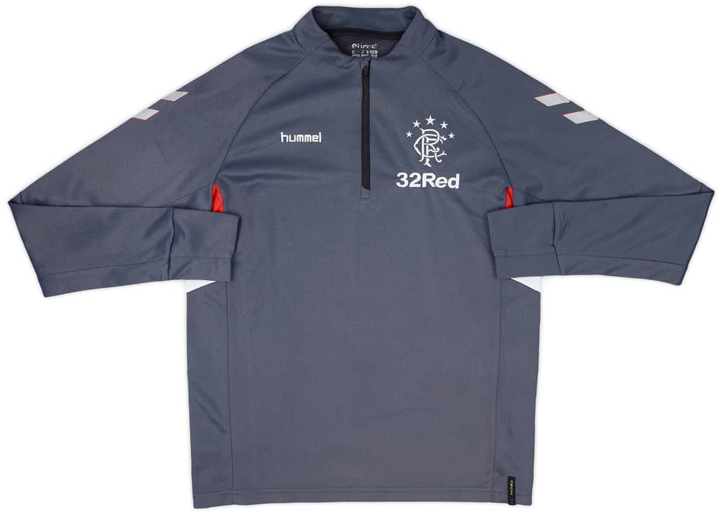 2018-19 Rangers Hummel 1/4 Zip Drill Top - 9/10 - (M)