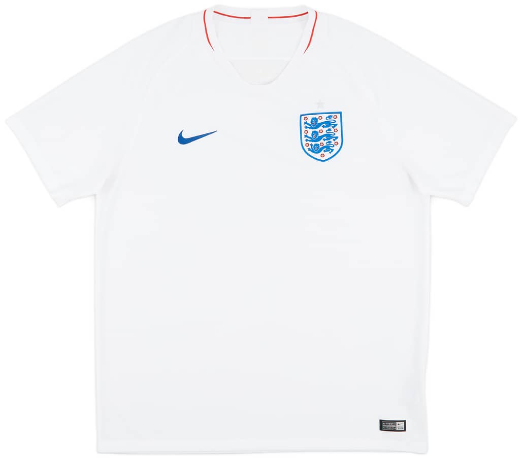 2018-19 England Home Shirt - 9/10 - (XL)