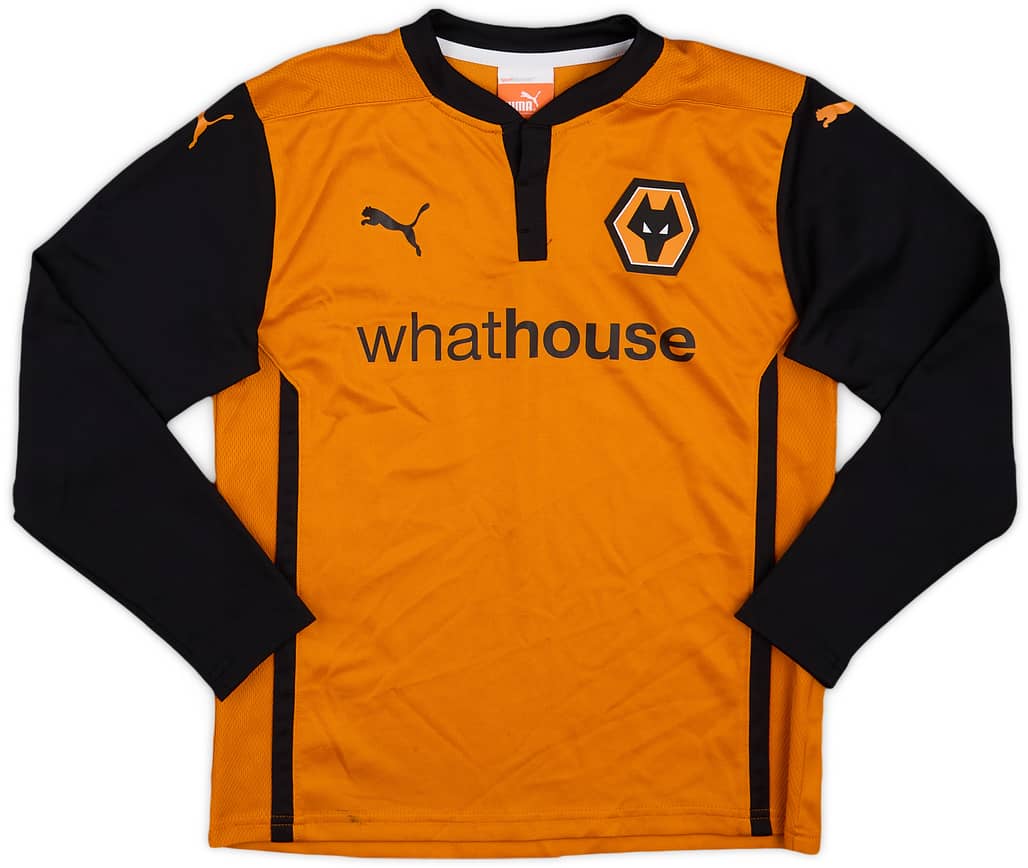 2014-15 Wolves Home L/S Shirt - 7/10 - (M.Boys)