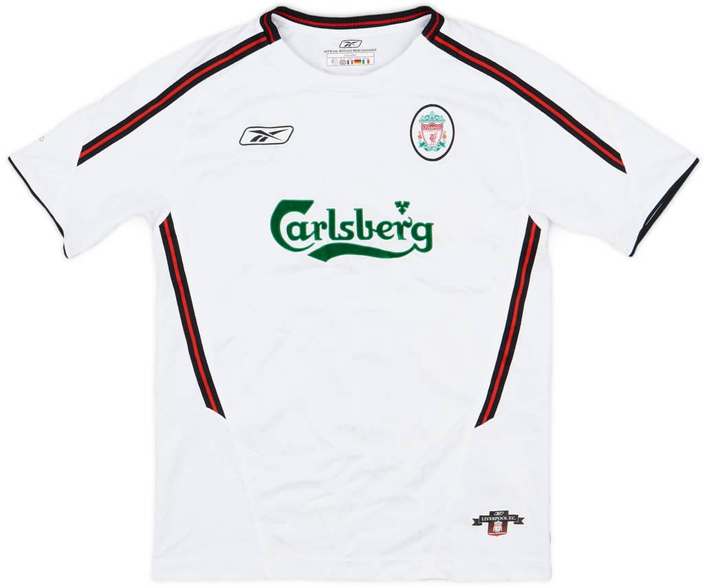2003-04 Liverpool Away Shirt - 8/10 - (L.Boys)