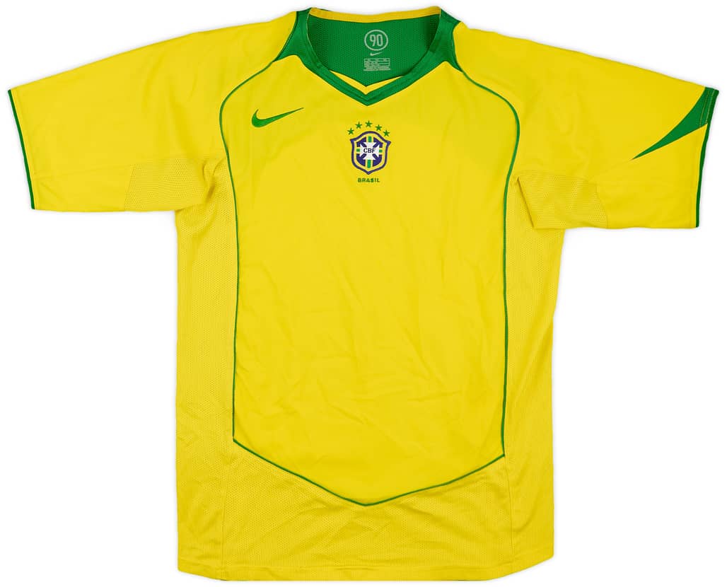 2004-06 Brazil Home Shirt - 8/10 - (XL.Boys)