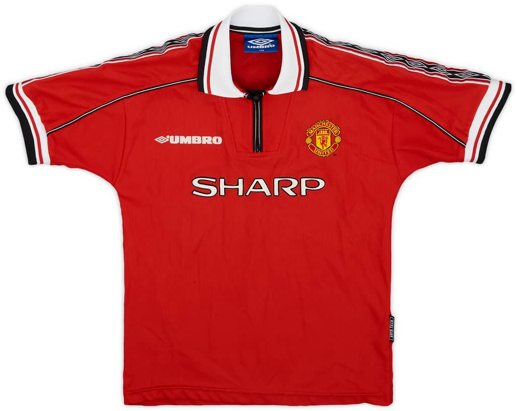 1998-00 Manchester United Home Shirt - 9/10 - (M.Boys)