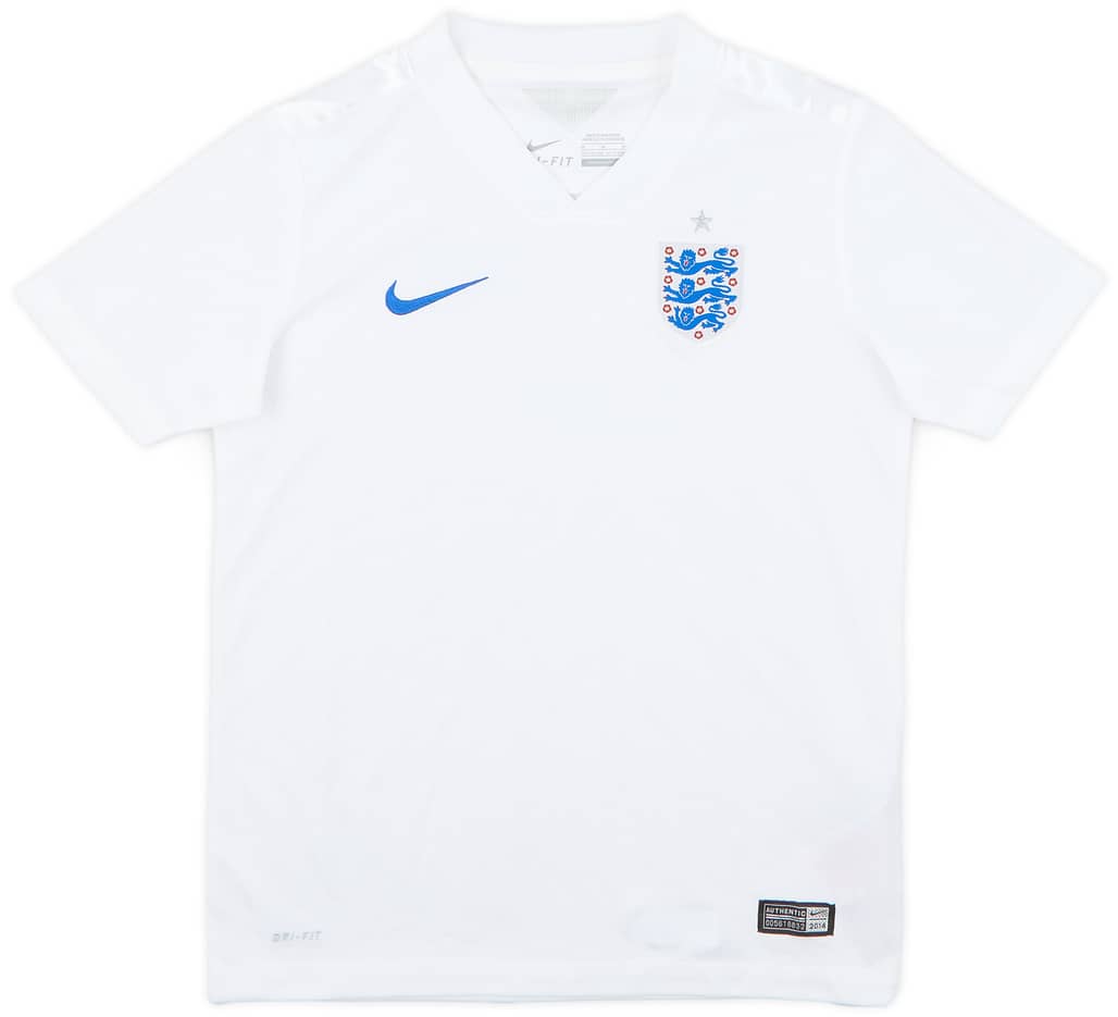 2014-15 England Home Shirt - 9/10 - (M.Boys)