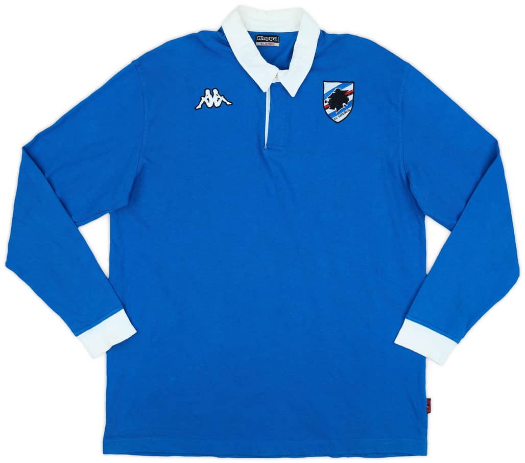 2005-06 Sampdoria Kappa Polo L/S Shirt - 8/10 - (XL)