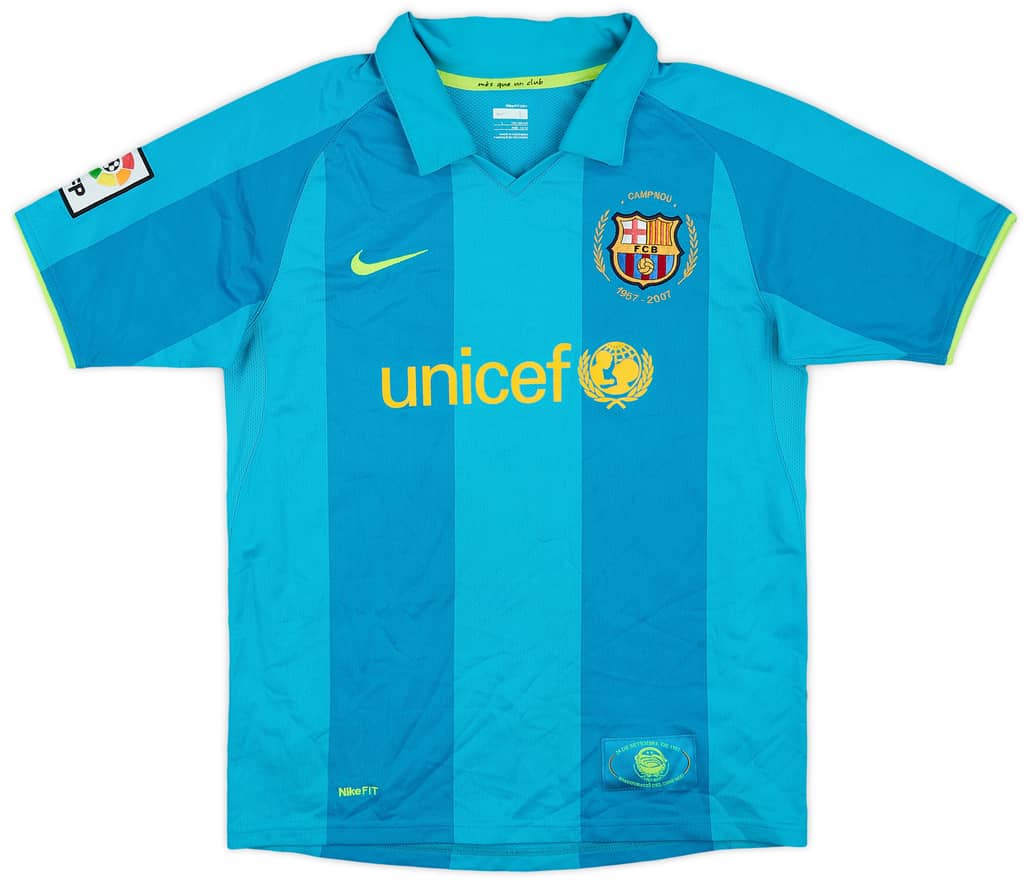 2007-09 Barcelona Away Shirt - 8/10 - (L.Boys)