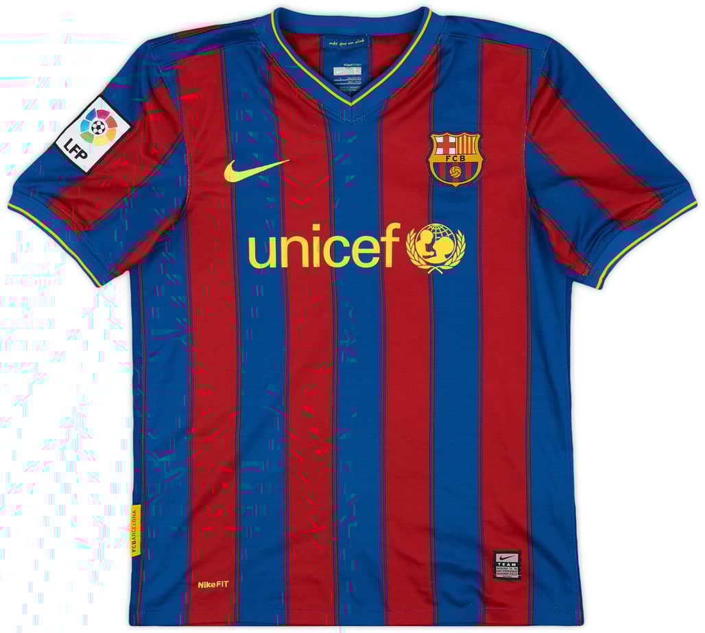 2009-10 Barcelona Home Shirt - 9/10 - (L.Boys)