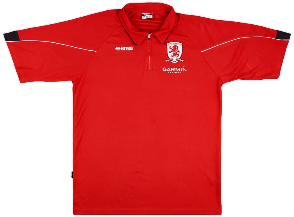 2007-08 Middlesbrough Errea 1/4 Zip Polo Shirt - 8/10 - (3XL)