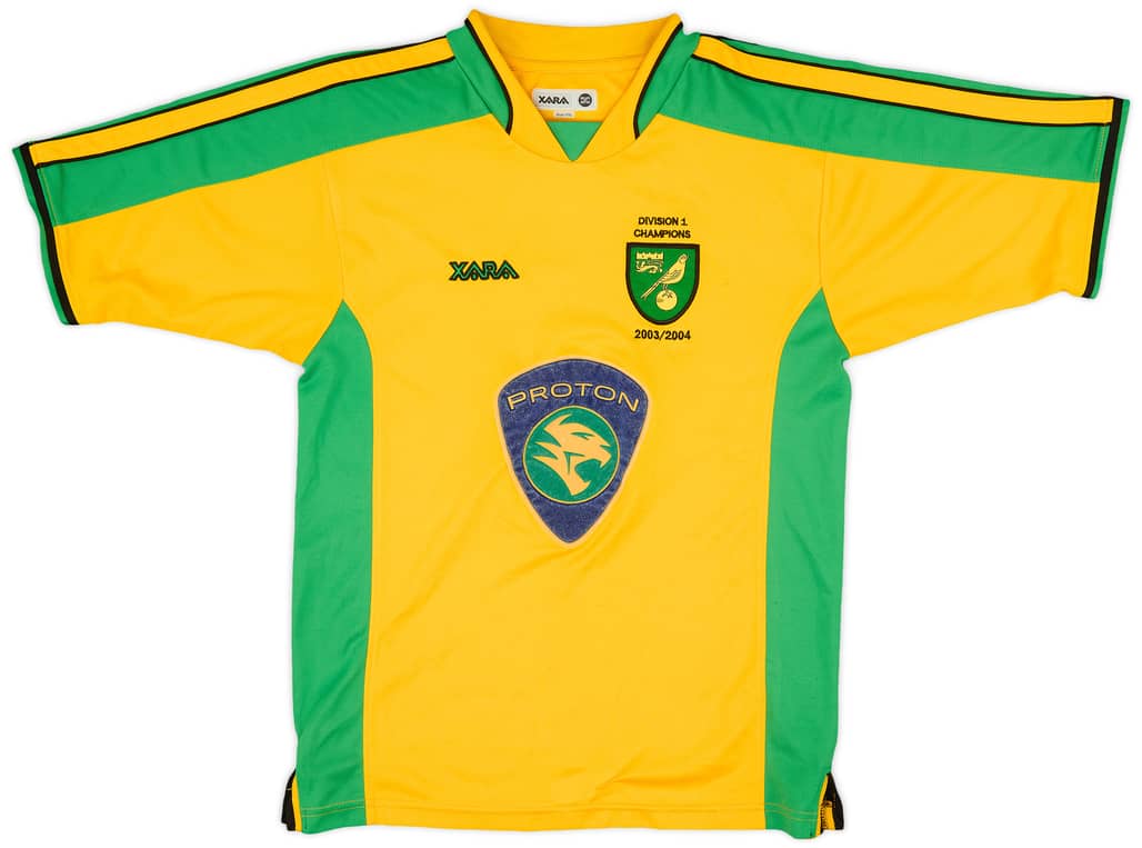 2003-05 Norwich 'Division 1 Winners' Home Shirt - 8/10 - (XL.Boys)