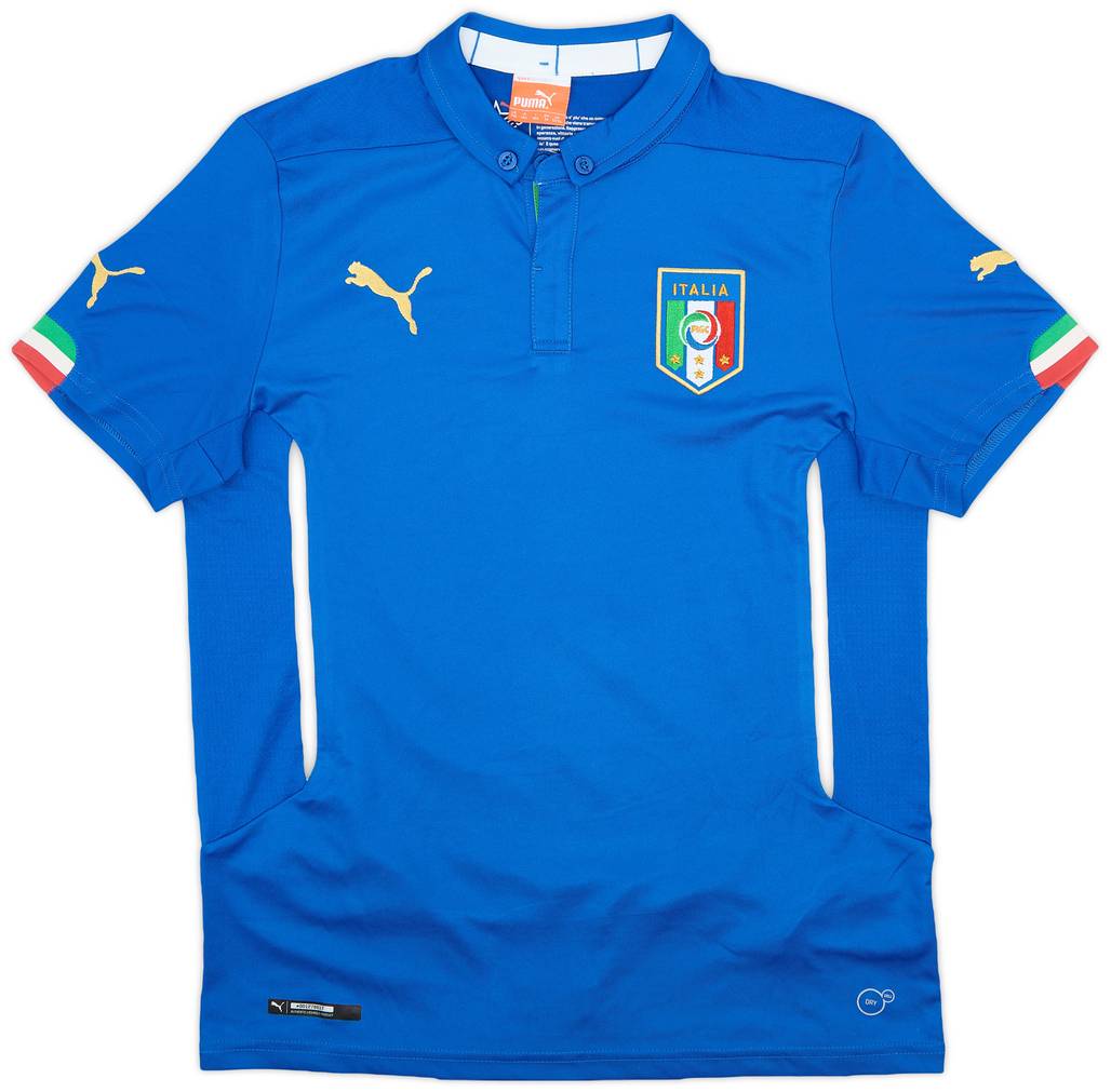 2014-15 Italy Home Shirt - 8/10 - (XL.Boys)