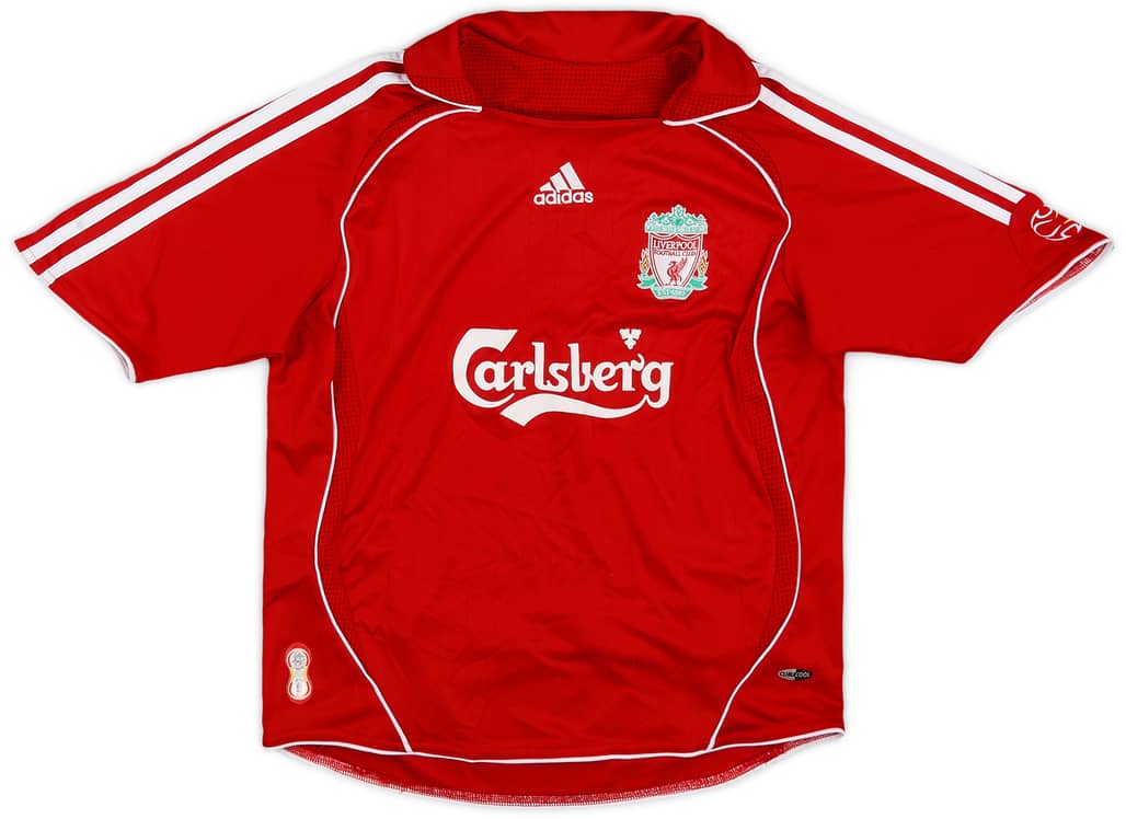 2006-08 Liverpool Home Shirt - 8/10 - (S.Boys)
