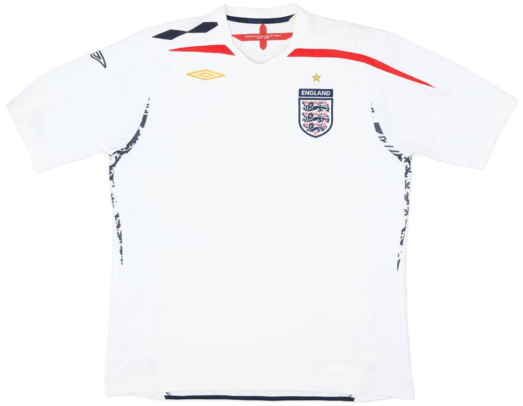 2007-09 England Home Shirt - 7/10 - (XL)