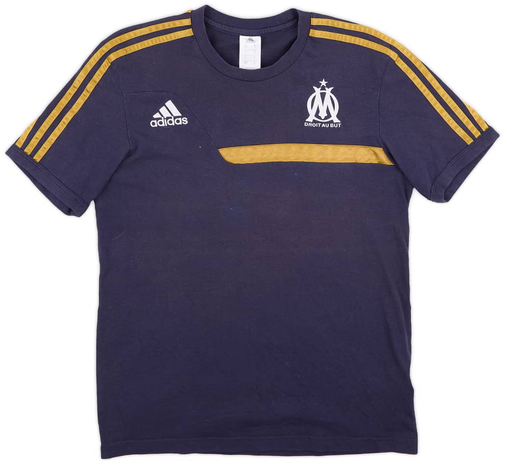2013-14 Olympique Marseille adidas Cotton Tee - 6/10 - (S)