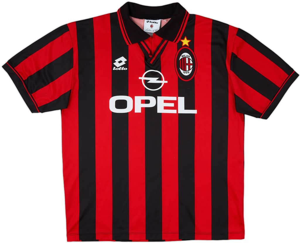 1996-97 AC Milan Basic Home Shirt - 8/10 - (XL)