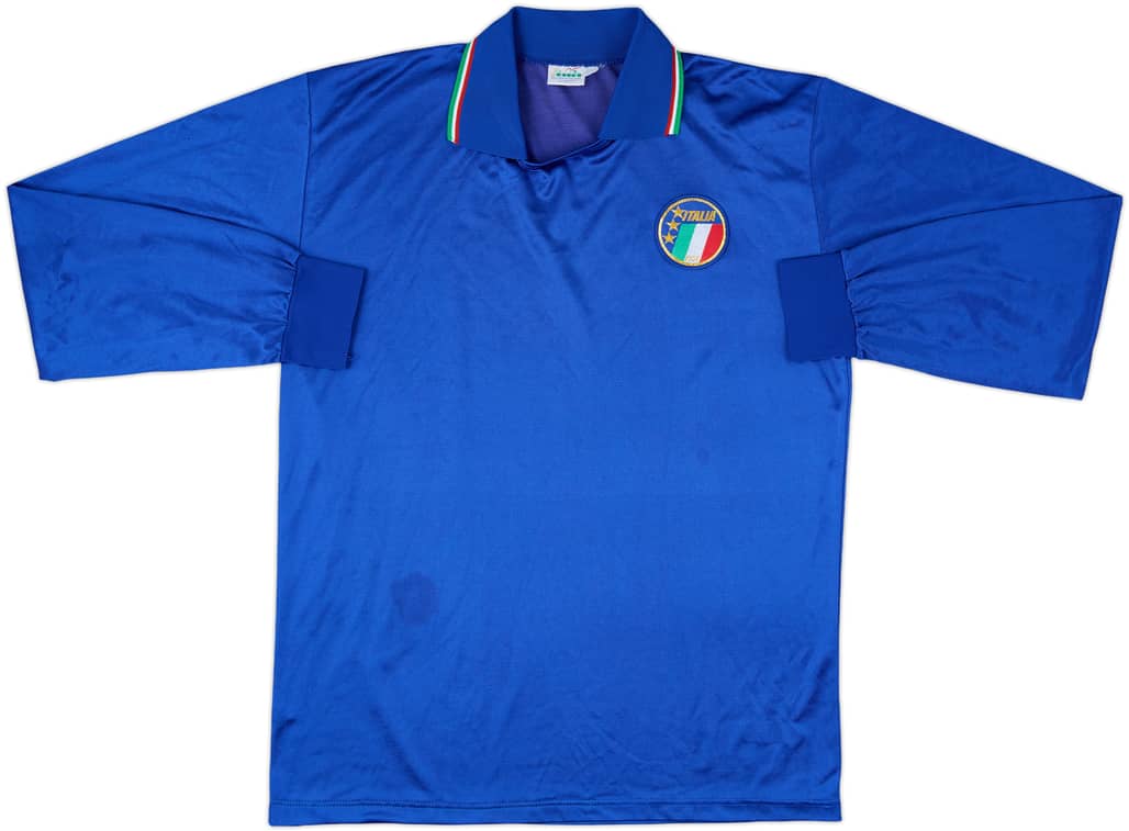 1986-90 Italy Home L/S Shirt - 6/10 - (L)