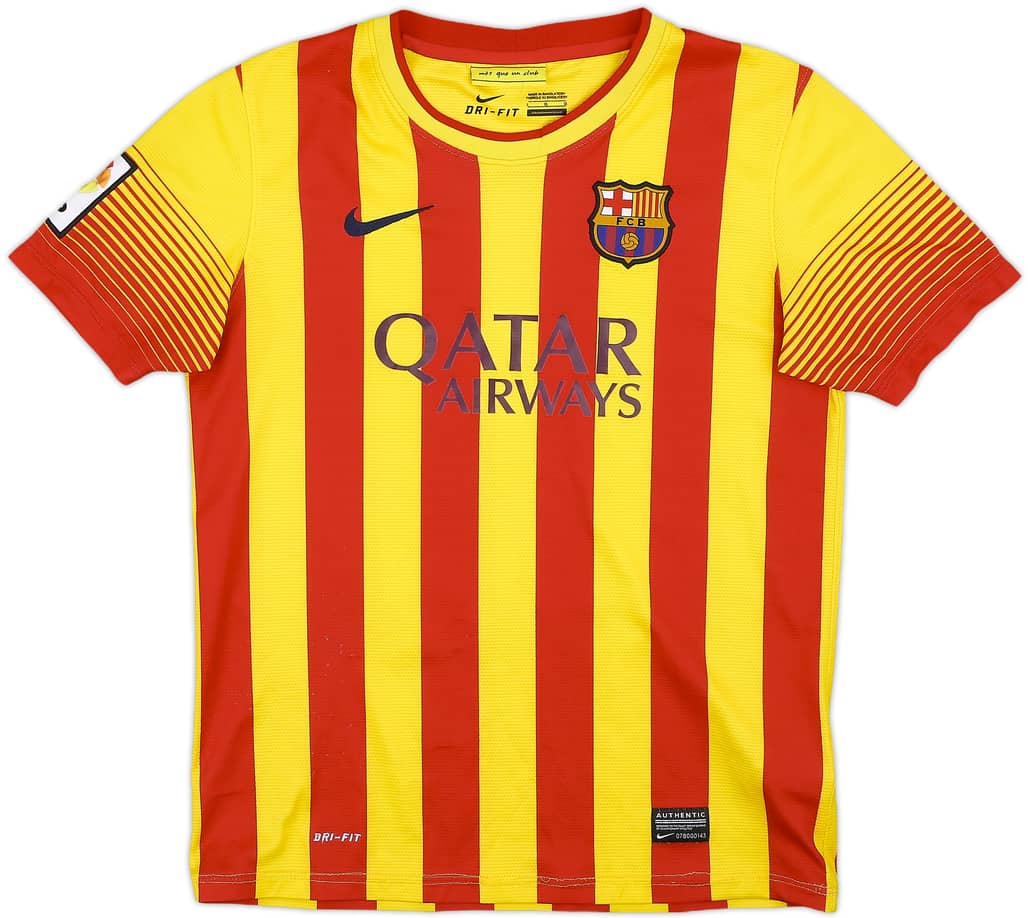 2013-15 Barcelona Away Shirt Messi #10 - 7/10 - (Women's L)