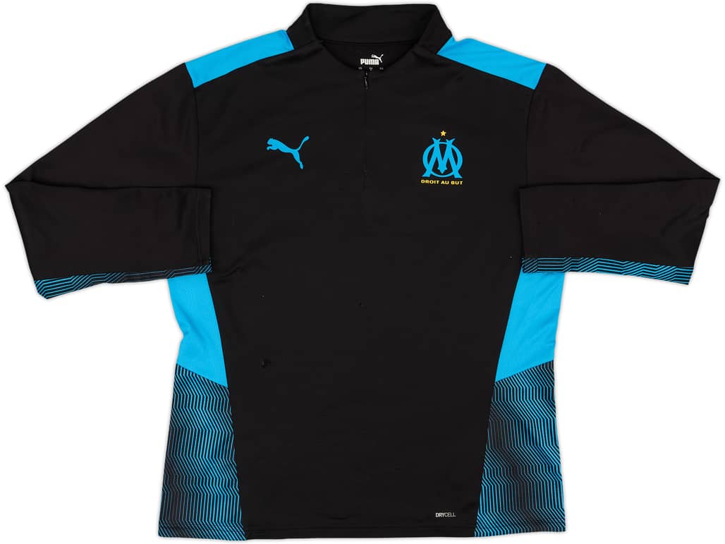 2021-22 Olympique Marseille Puma 1/4 Zip Drill Top - 4/10 - (L)