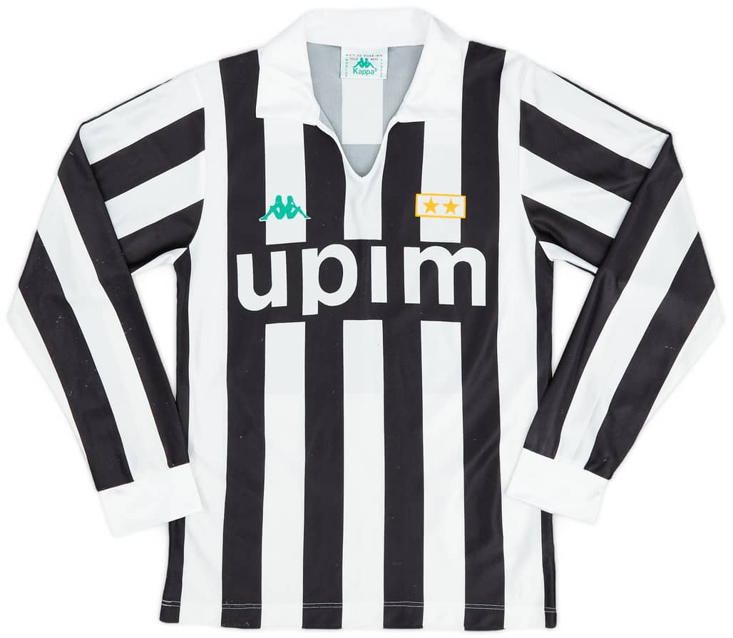 1991-92 Juventus Basic Home L/S Shirt - 8/10 - (XS)
