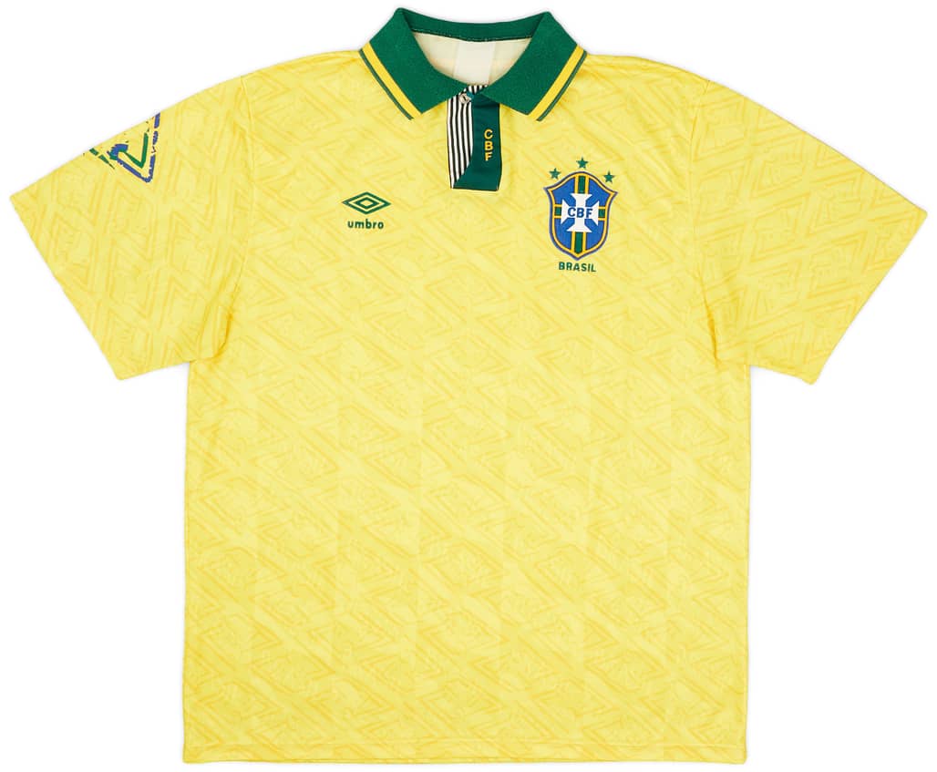 1992-93 Brazil Home Shirt - 7/10 - (XL)