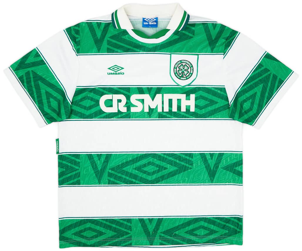 1993-95 Celtic Home Shirt - 9/10 - (XL)
