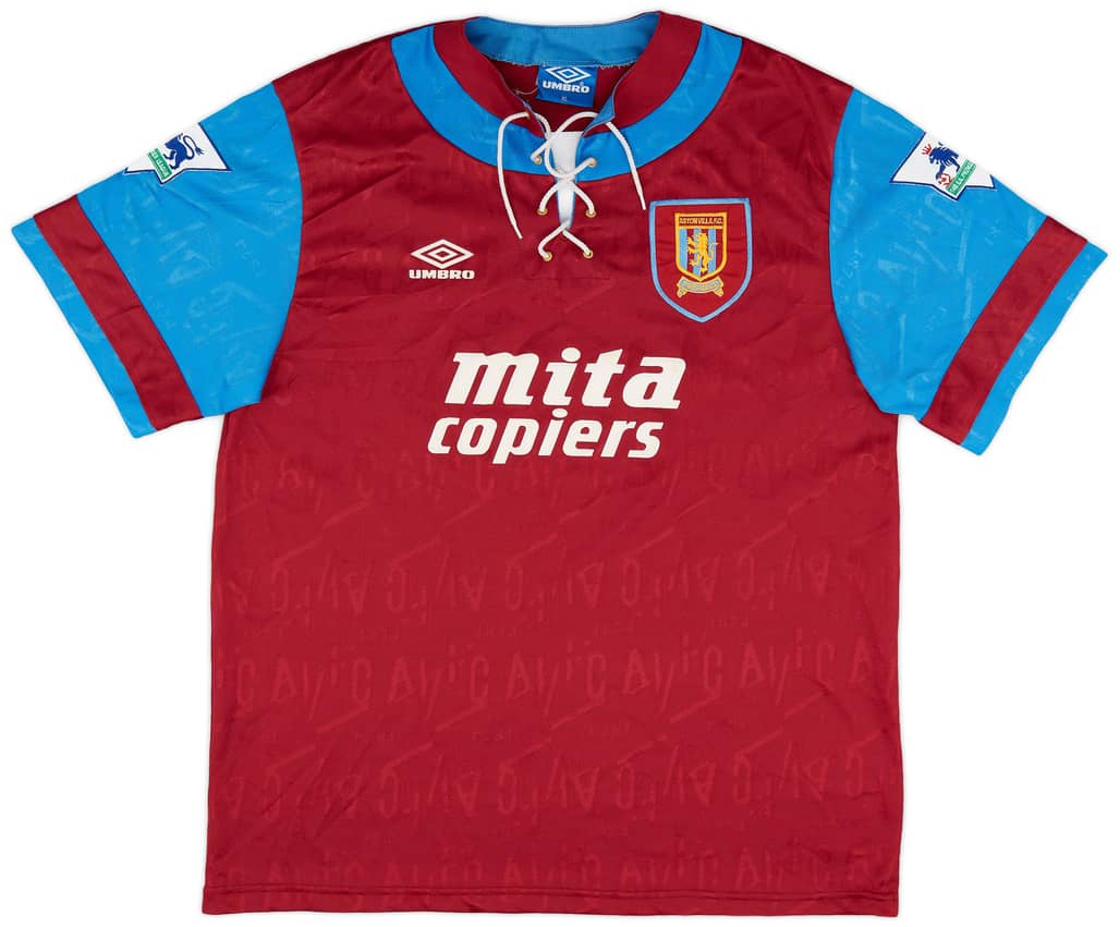 1992-93 Aston Villa Home Shirt - 9/10 - (XL)