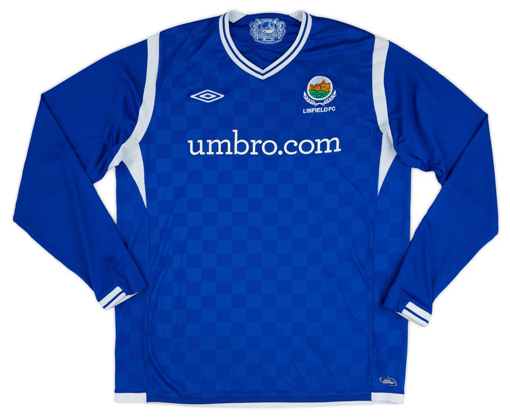 2010-11 Linfield Home L/S Shirt - 8/10 - (L)