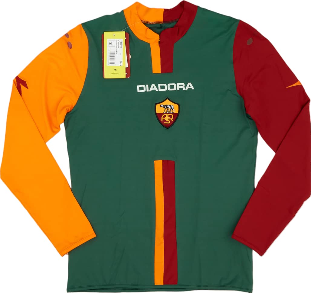 2005-06 Roma Cup Away L/S Shirt (S)