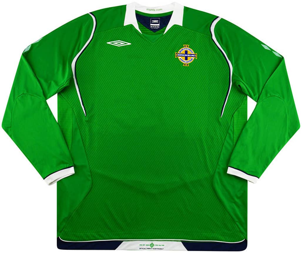 2008-10 Northern Ireland Home L/S Shirt - 8/10 - (M)