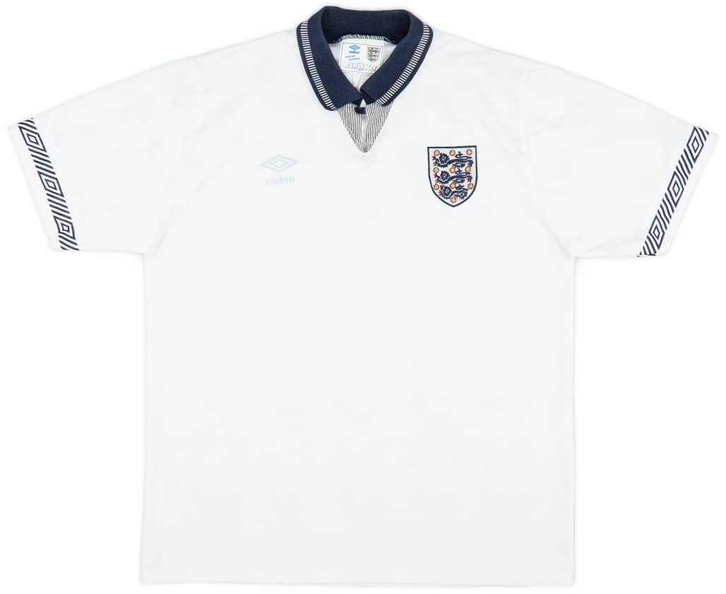 1990-92 England Home Shirt - 5/10 - (XL)
