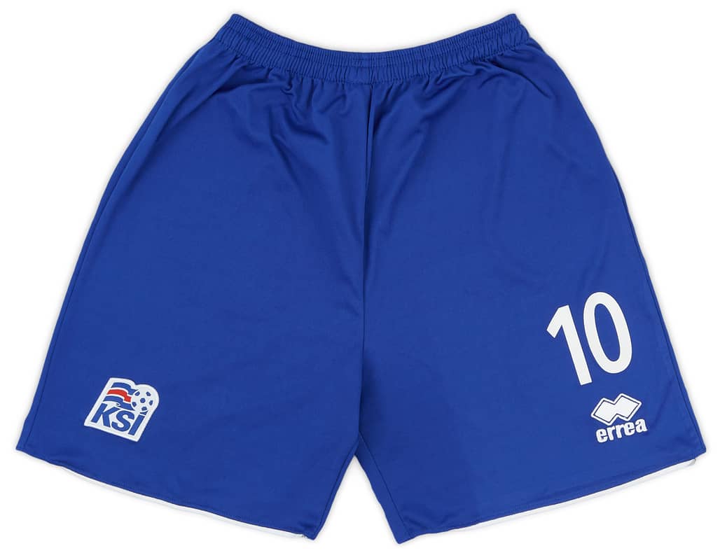 2014-15 Iceland Home Shorts #10 - 9/10 - (XL.Boys)