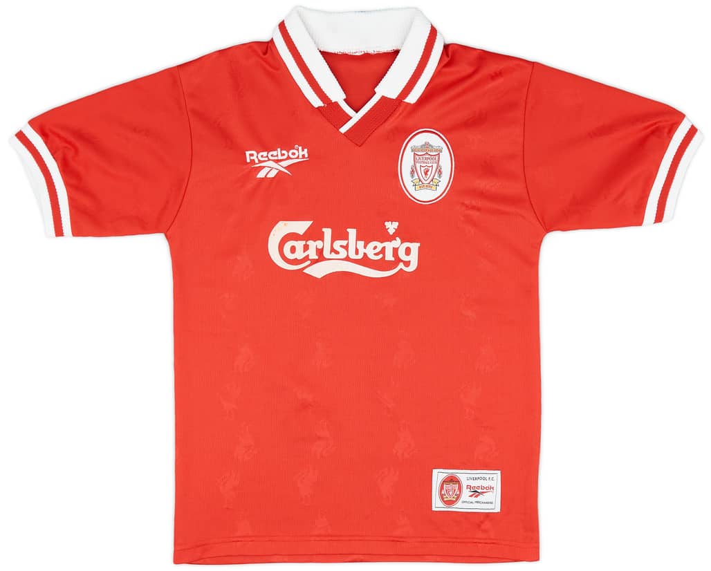 1996-98 Liverpool Home Shirt - 7/10 - (Y)
