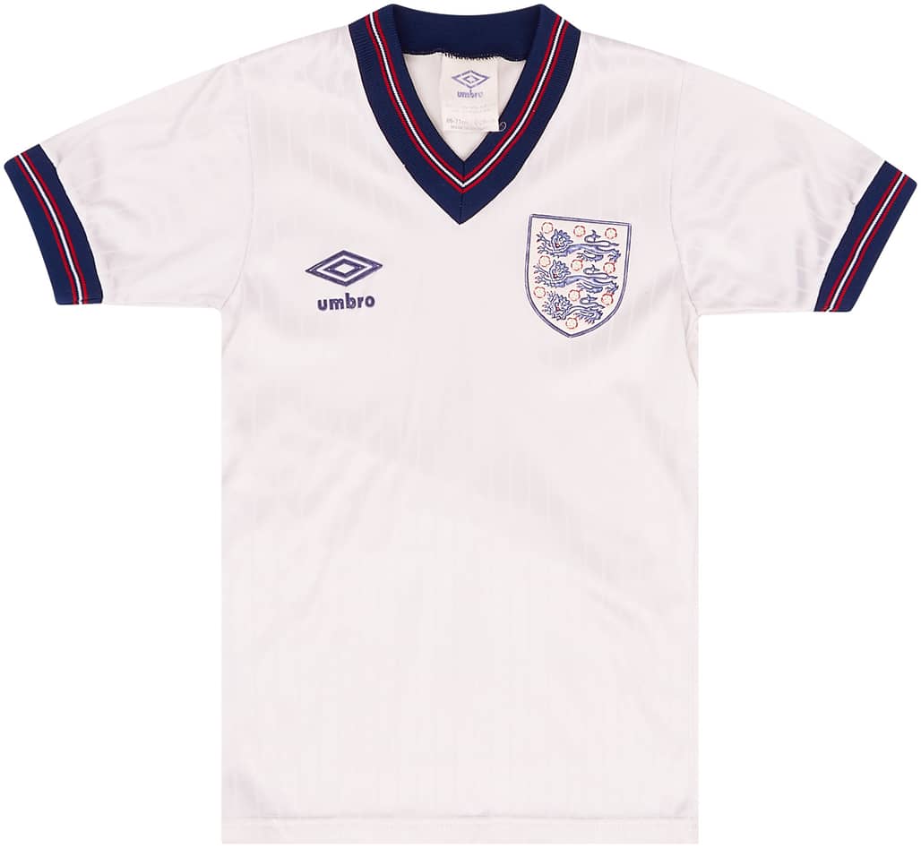 1986-88 England Home Shirt - 7/10 - (XS.Boys)