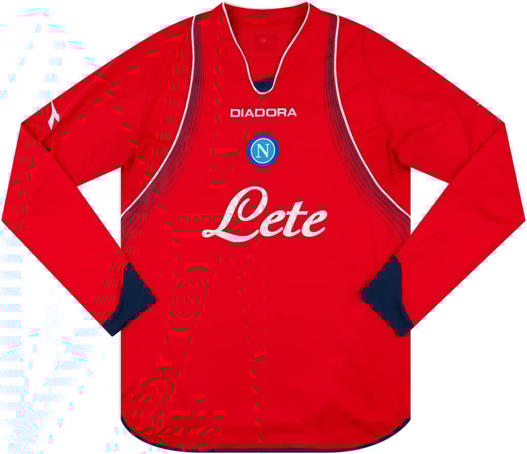 2007-08 Napoli Away L/S Shirt - 8/10 - (XL)