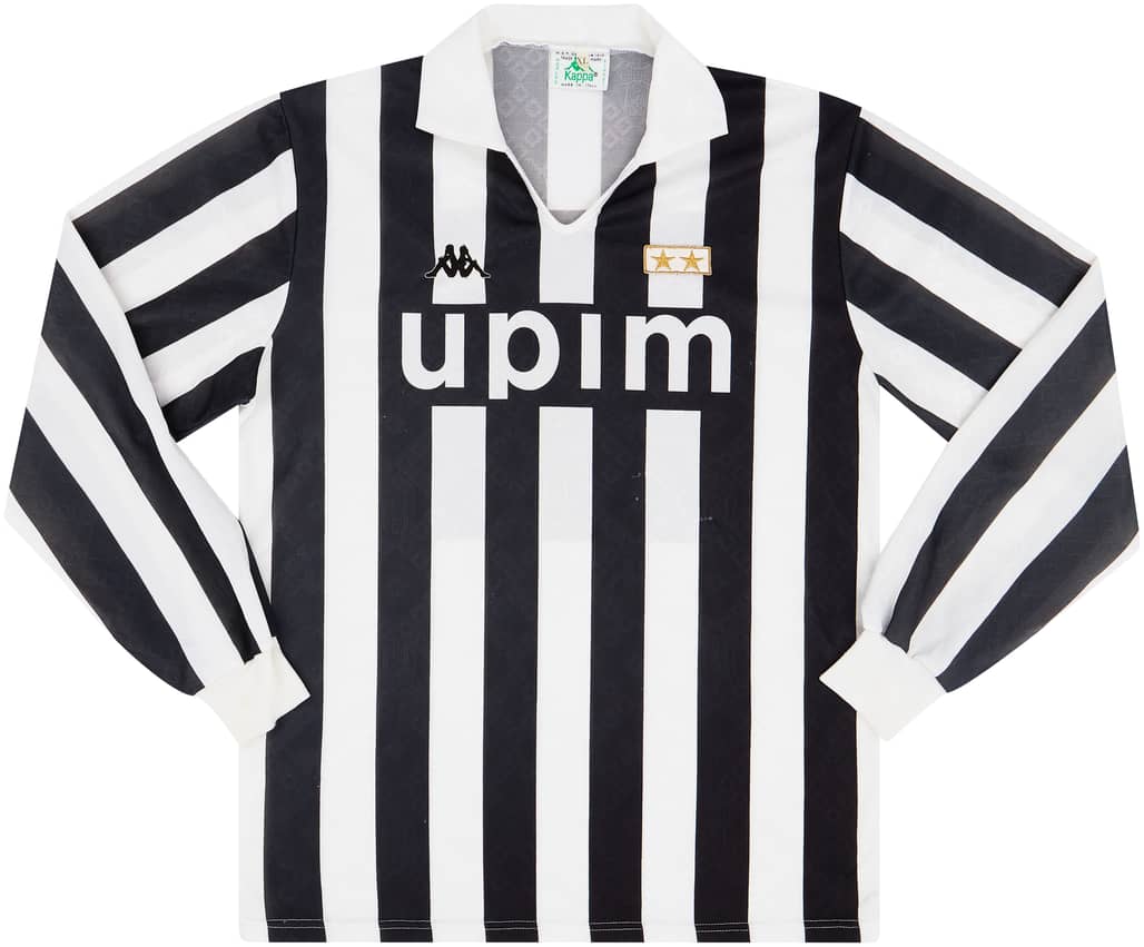 1989-90 Juventus Home L/S Shirt - 8/10 - (XL)