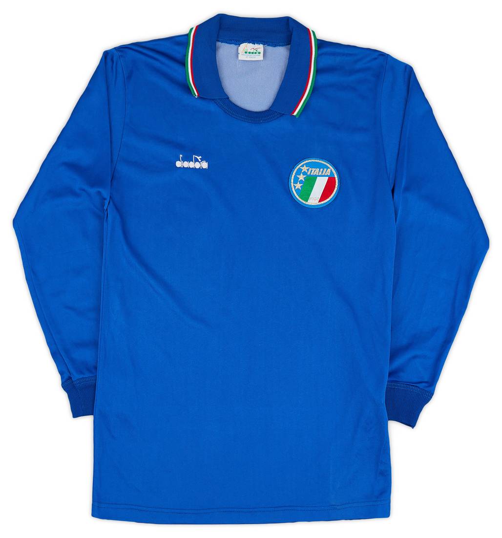 1986-91 Italy Home L/S Shirt - 9/10 - (S)