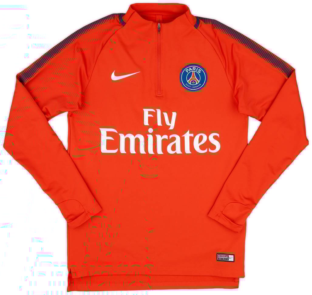 2017-18 Paris Saint-Germain Nike 1/4 Zip Training Top - 9/10