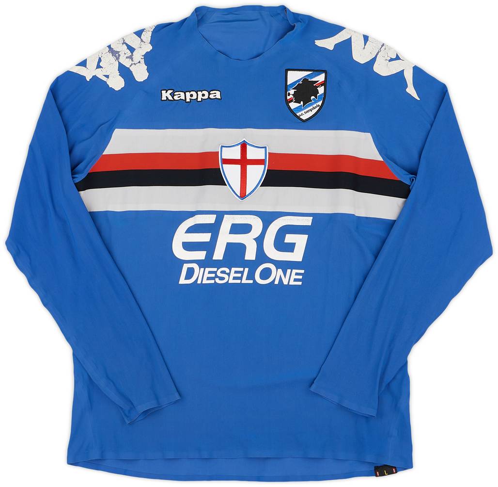 2005-06 Sampdoria Player Issue European Home L/S Shirt - 5/10 - (L)