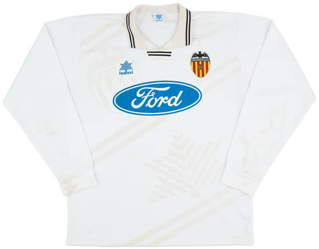 1995-96 Valencia Home L/S Shirt - 5/10 - (M/L)