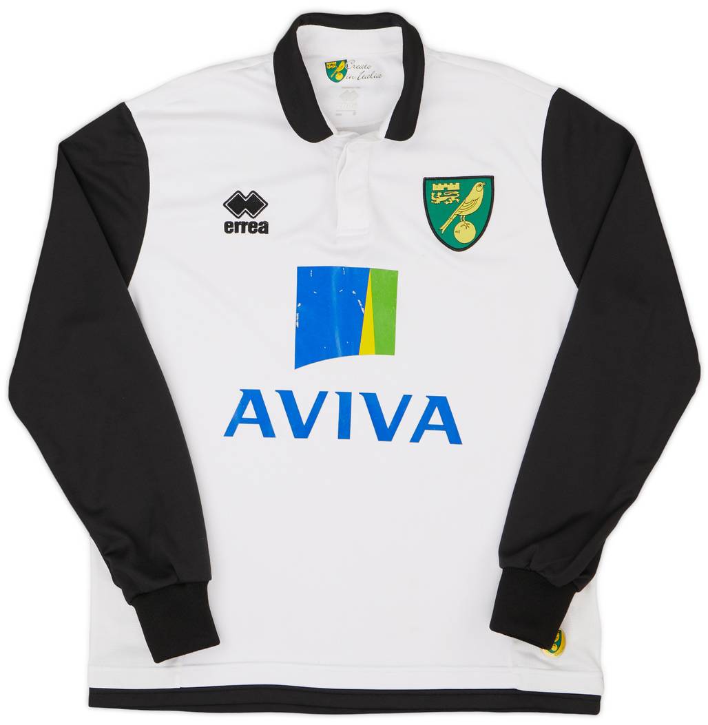 2013-14 Norwich Away L/S Shirt - 6/10 - (S)
