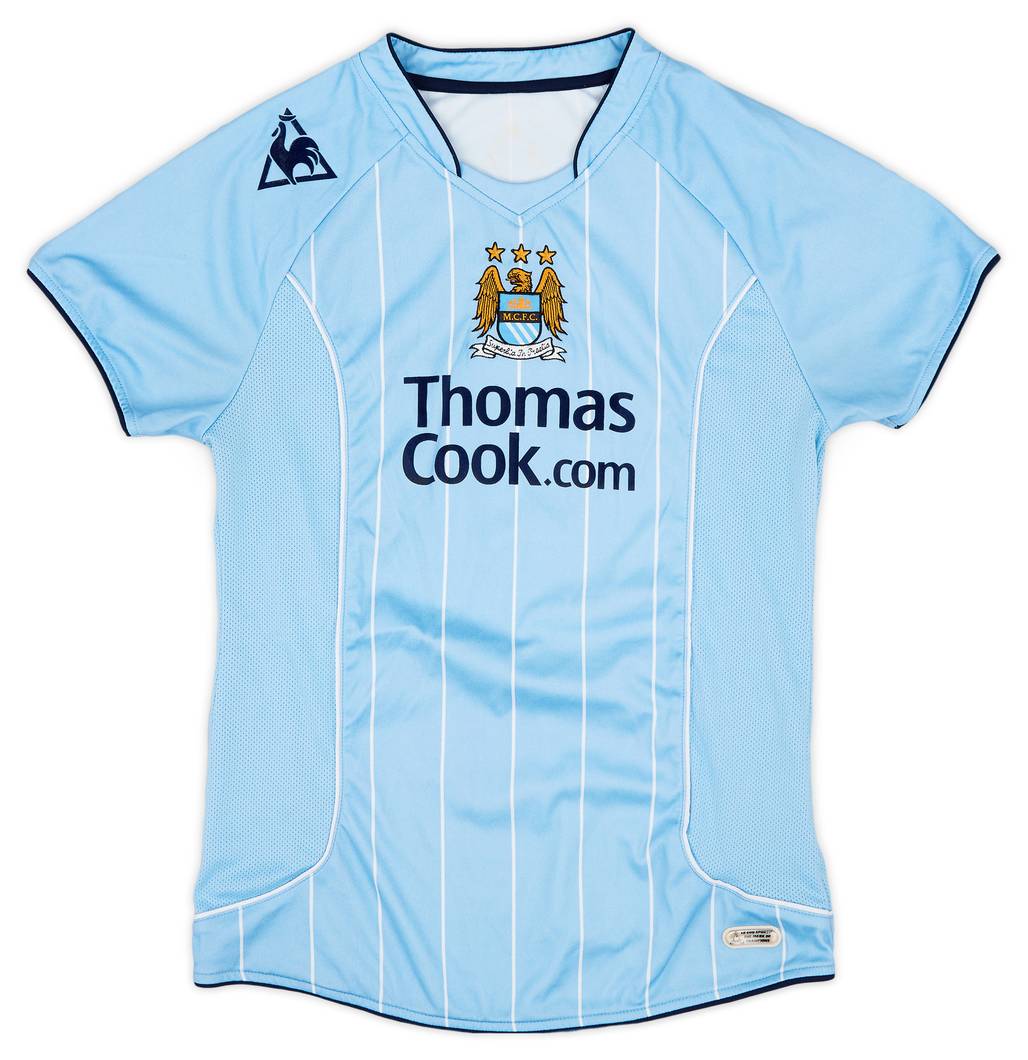2007-08 Manchester City Home Shirt - Excellent 9/10 - (Women's M)